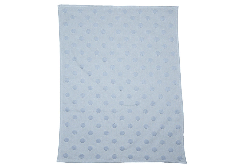 FUSSENEGGER Babydecke Riga Punkte 70x90cm blau