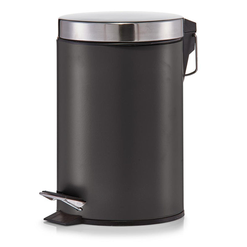 ZELLER PRESENT Treteimer Metall/Edelstahl matt 3 l 26cm Ø17cm schwarz