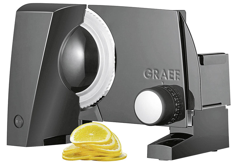 GRAEF Allesschneider SKS100 Linie100 schwarz 325x230x240mm 308g rund Restehalter Kunststofftablett