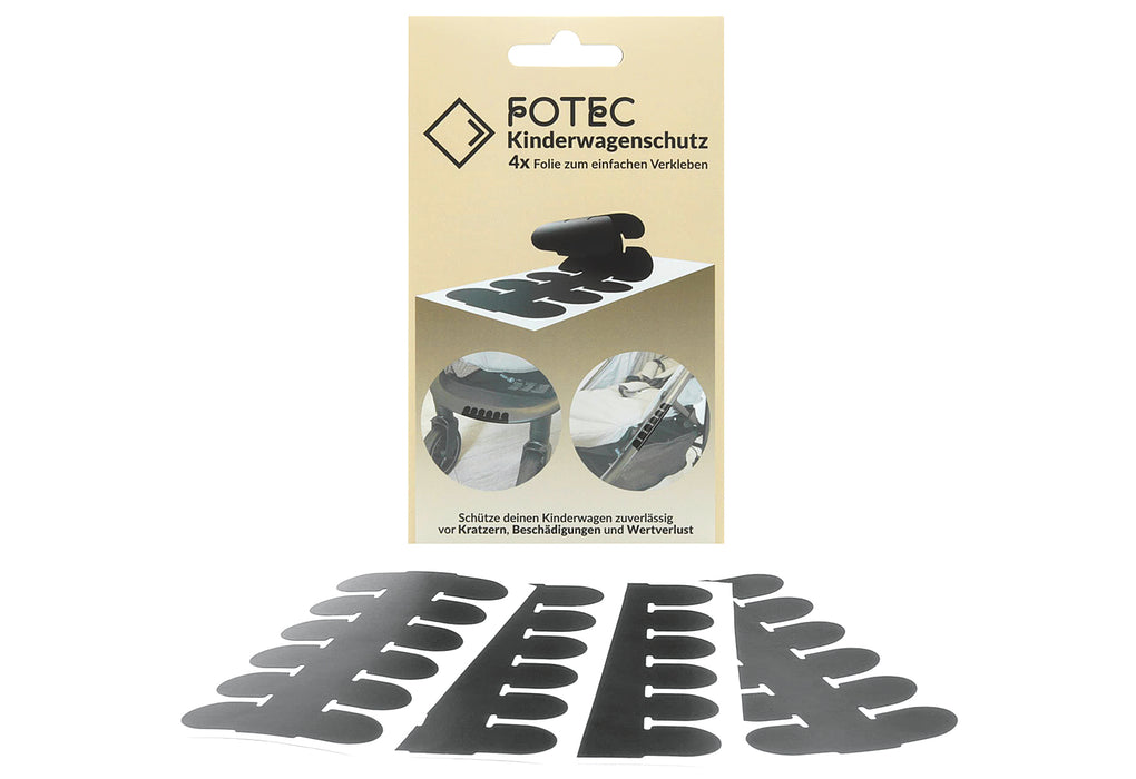 FOTEC Kinderwagen & Buggy Schutzfolien-Set 4er Pack