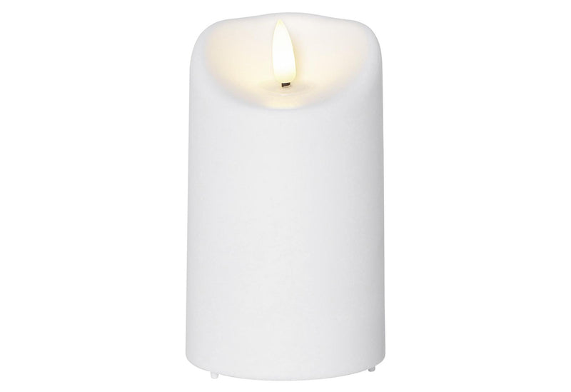 STAR TRADING LED Kerze Outdoor Flamme 13x7,5cm weiß