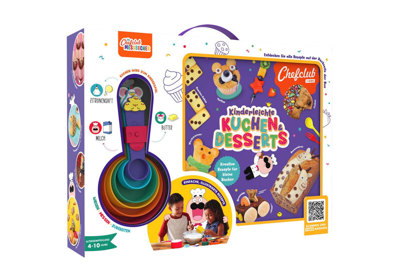 CHEFCLUB Backset Buch Kinderleichte Kuchen & Desserts mit Chefclub Messbechern