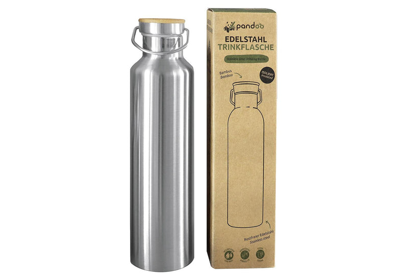 PANDOO Trinkflasche isoliert Edelstahl 1000ml