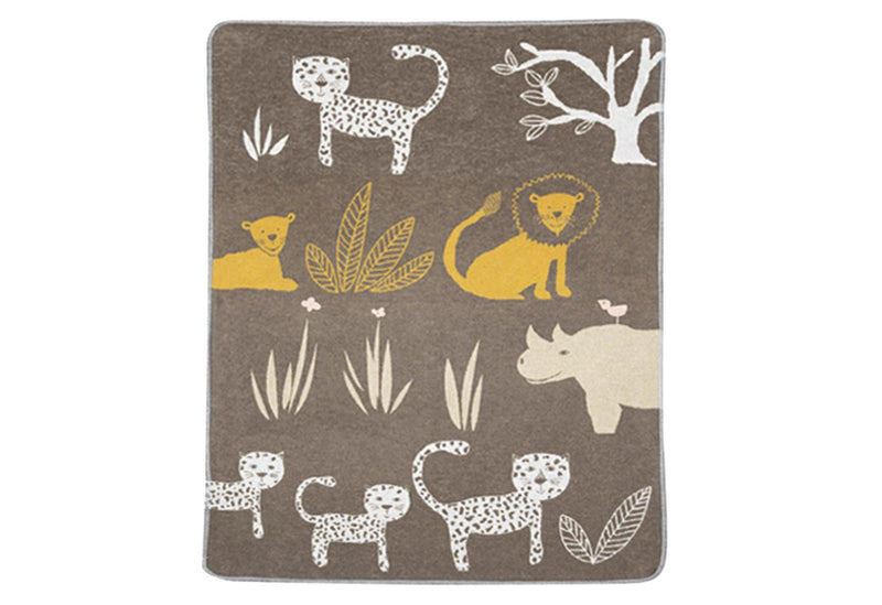 FUSSENEGGER Babydecke Dschungel 90x70cm braun