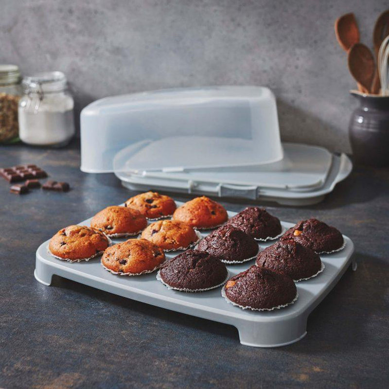 CHG Kuchentransportbox 44,5x31,5x14,5cm für Muffins u.Blechkuchen