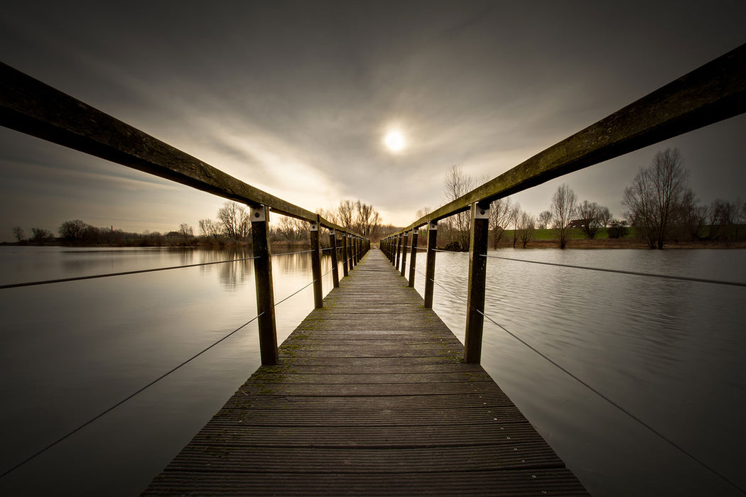 Fototapete Die Holzbrücke