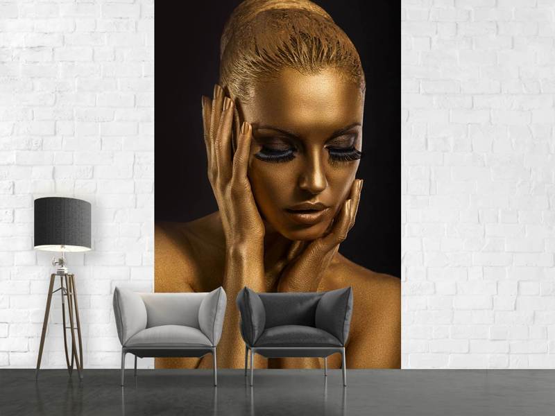 Wall Mural Gold Face