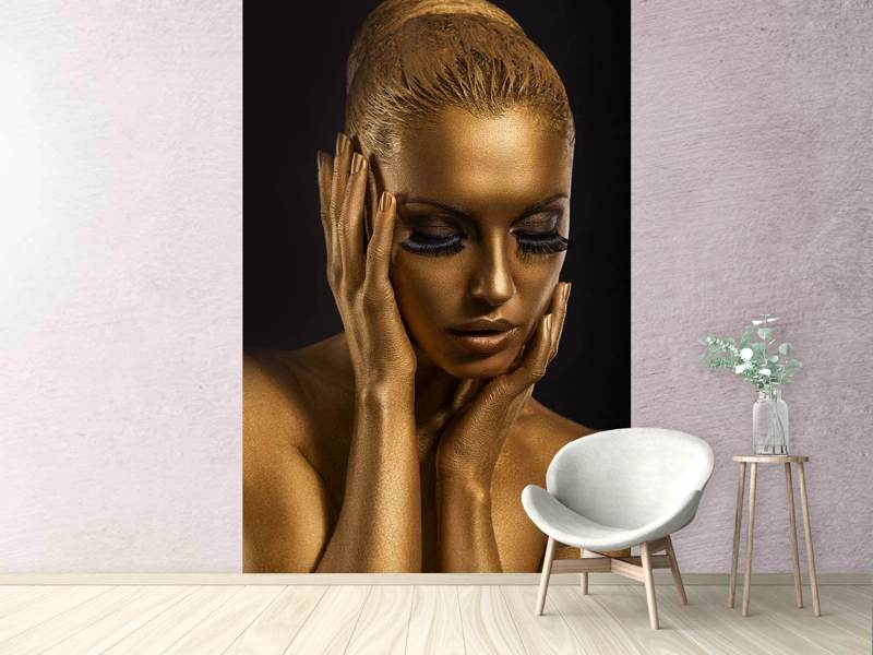 Wall Mural Gold Face