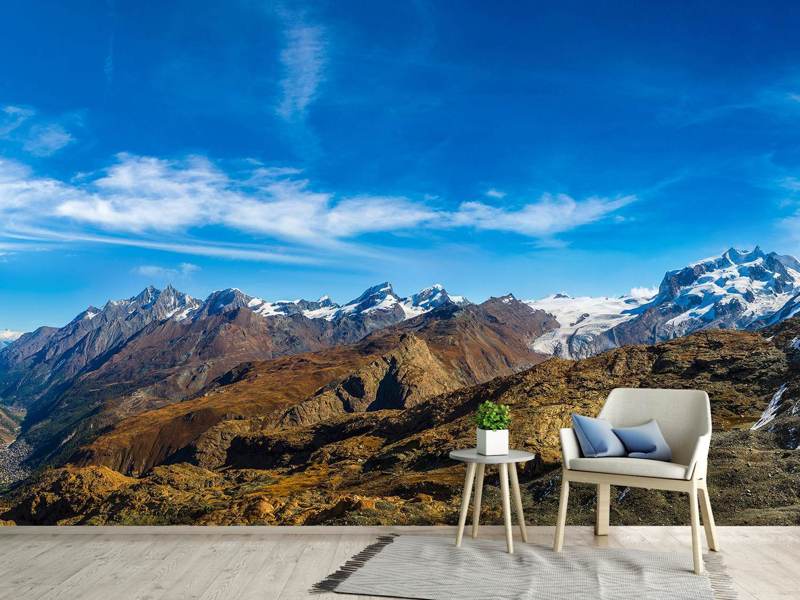 Fototapete Schweizer Alpen im Frühling