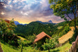 Fototapete Schweizer Berge im Sommer