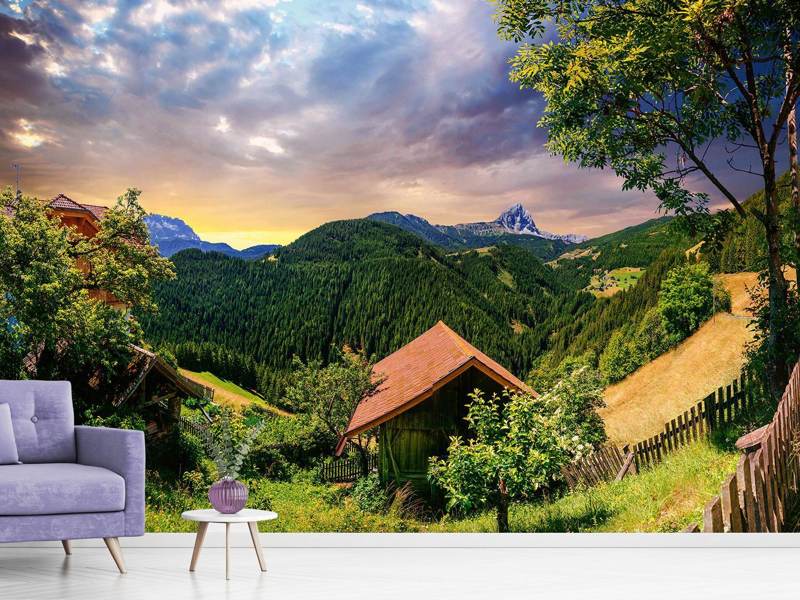 Wall Mural Swiss mountains in summer