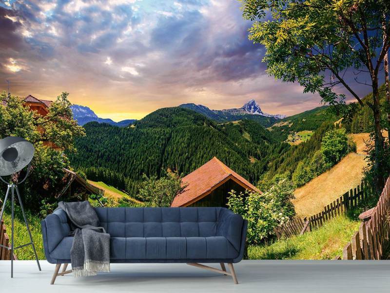 Wall Mural Swiss mountains in summer