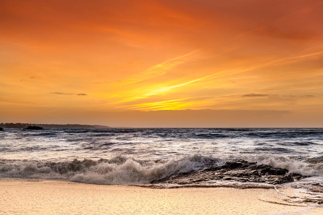 Fototapete See mit Sonnenuntergang