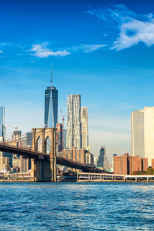 Fototapete Skyline New York and Brooklyn Bridge