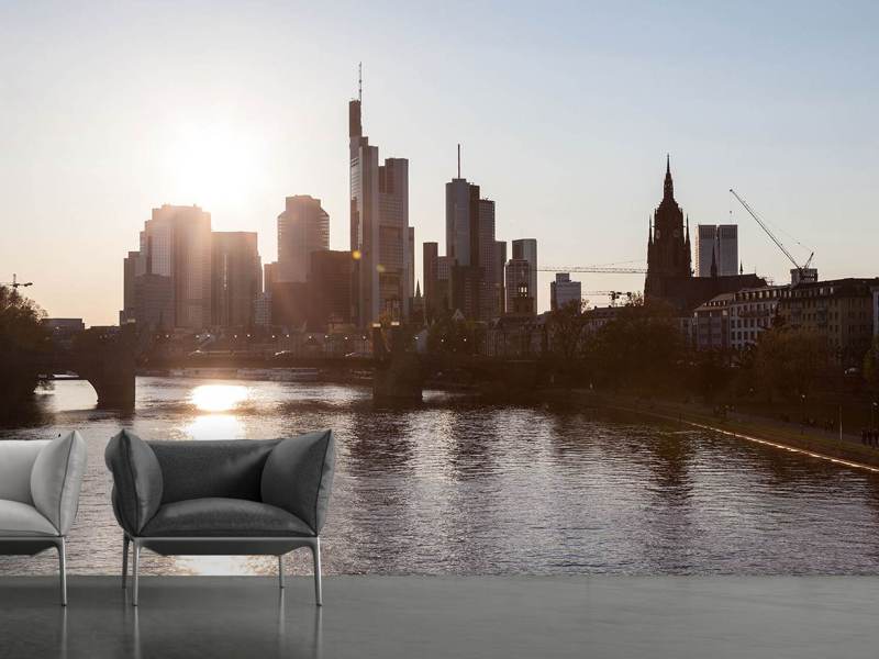 Fototapete Skyline Sonnenaufgang bei Frankfurt am Main - Tag2 by Suzenna