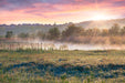 Fototapete Sonnenuntergang am Hügel