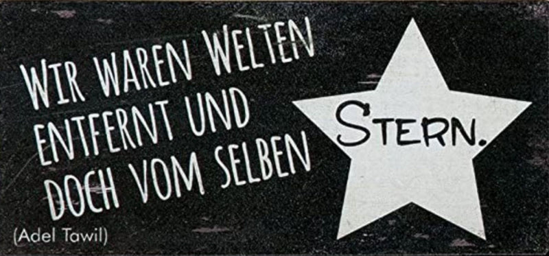 Vintage Retro Metallschild auf antik gemacht, Modell: WIR WAREN WELTEN..., Farbe braun, Material Metall , Maße 25 x 25 cm, ideal für Bar, Cafe, Cafeteria oder einfach Zuhause.