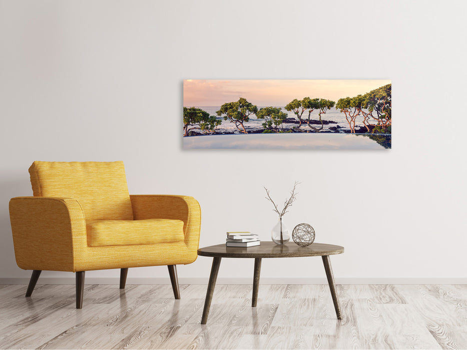 Leinwandbild Panorama Die Landschaft am Meer