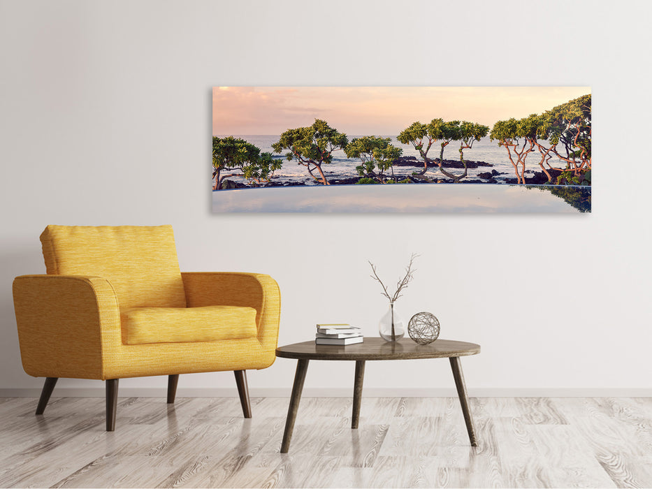 Leinwandbild Panorama Die Landschaft am Meer