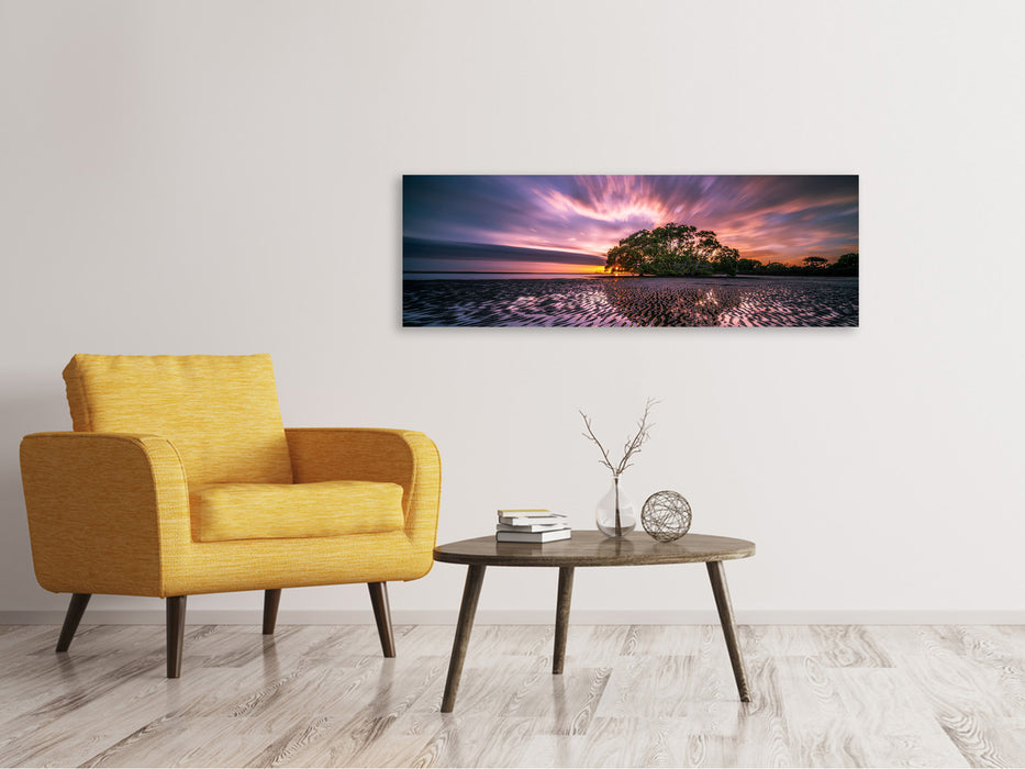 Leinwandbild Panorama Faszinierende Landschaft am Meer