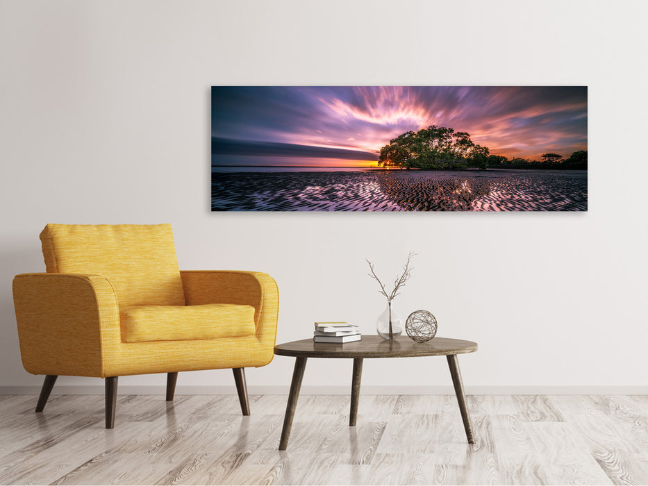 Leinwandbild Panorama Faszinierende Landschaft am Meer