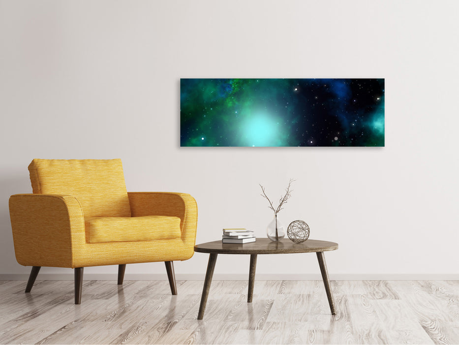 Leinwandbild Panorama Fantastische Galaxie