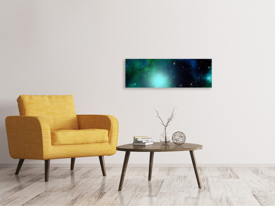 Leinwandbild Panorama Fantastische Galaxie