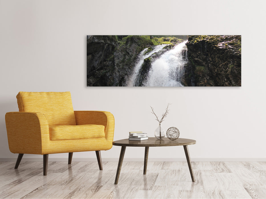 Leinwandbild Panorama Der Gollinger Wasserfall