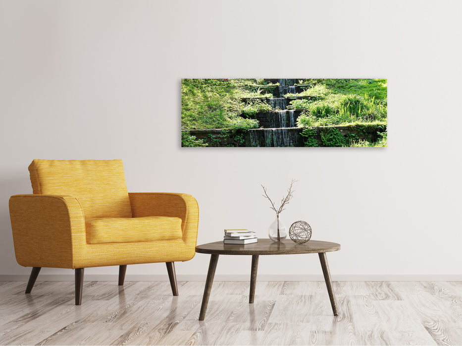 Leinwandbild Panorama Design Wasserfall