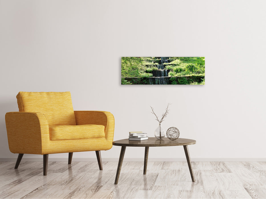 Leinwandbild Panorama Design Wasserfall