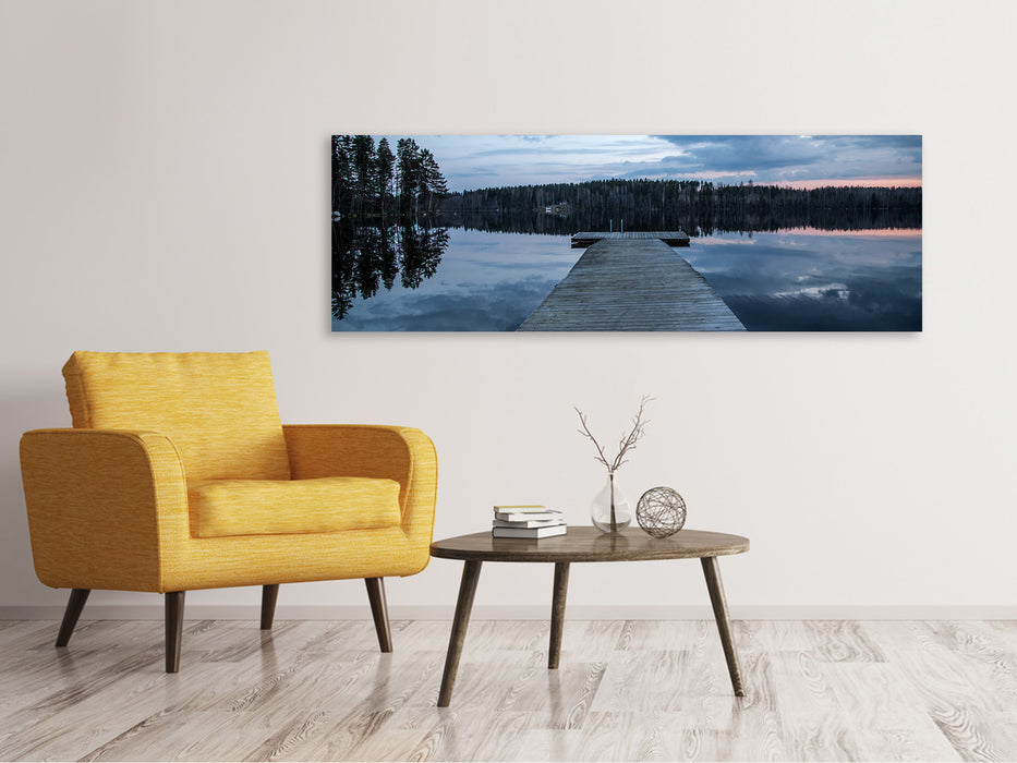 Canvas print panorama To the other bank