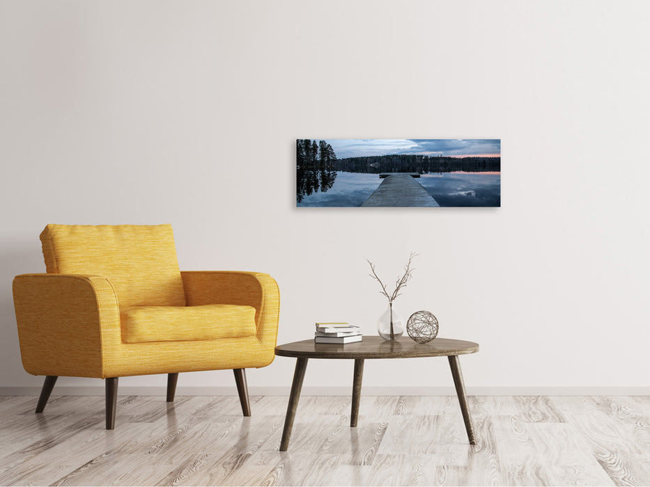 Canvas print panorama To the other bank