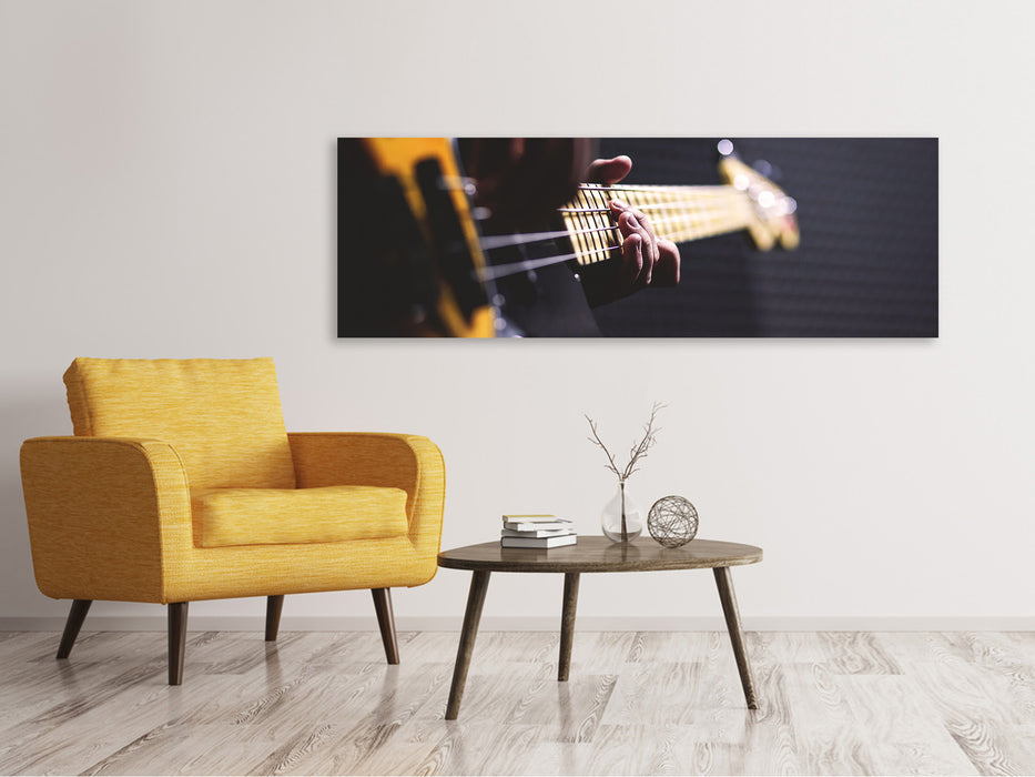 Panoramic canvas print Guitar player