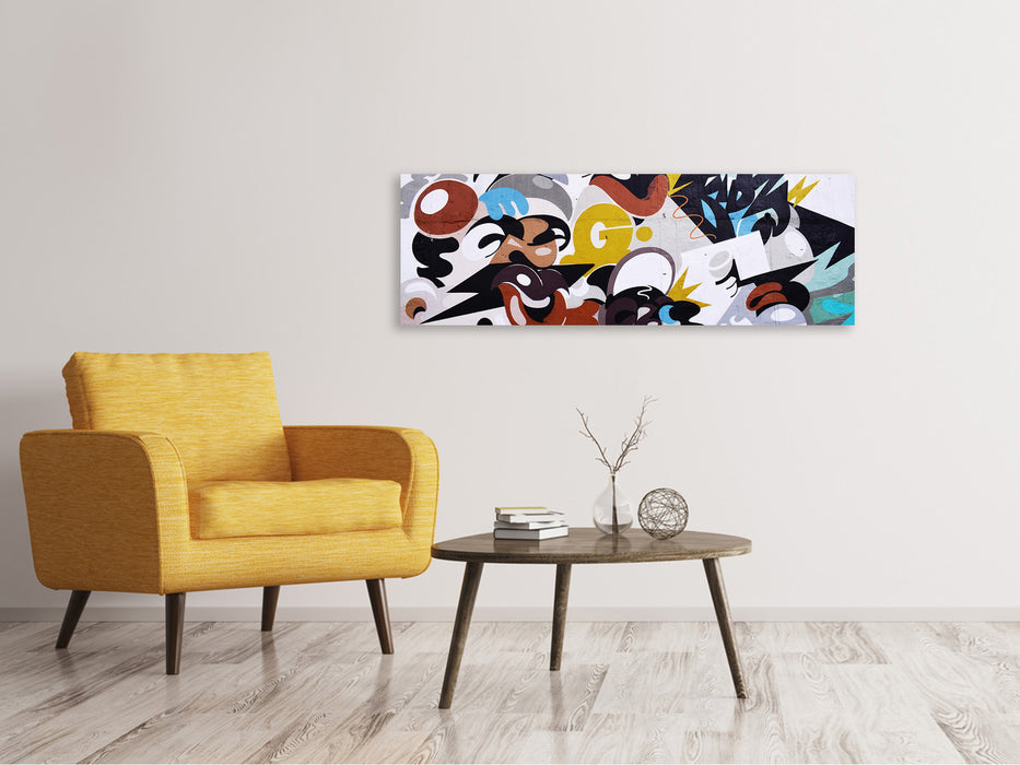 Canvas picture panoramic art on the wall