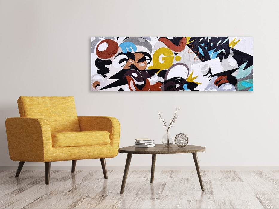 Canvas picture panoramic art on the wall