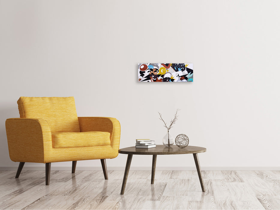 Canvas picture panoramic art on the wall