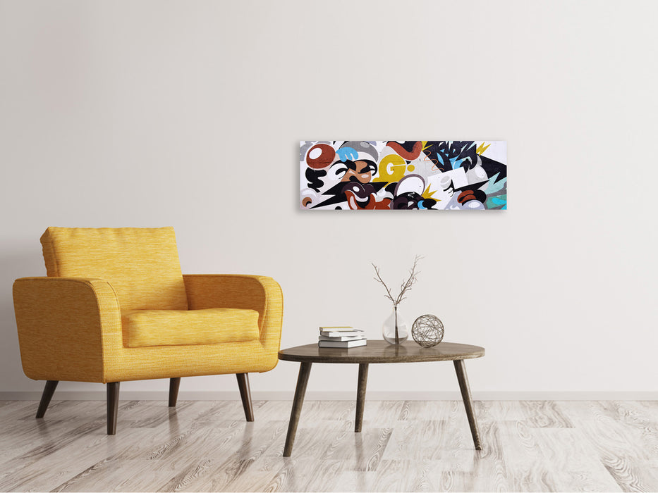 Canvas picture panoramic art on the wall