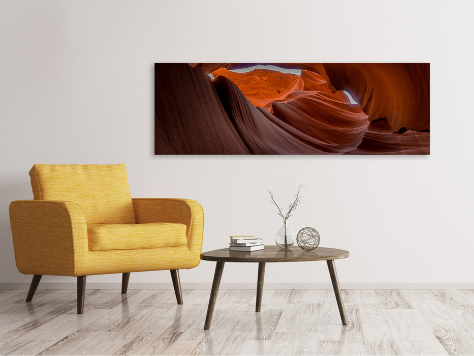 Leinwandbild Panorama Fantastischer Antelope canyon