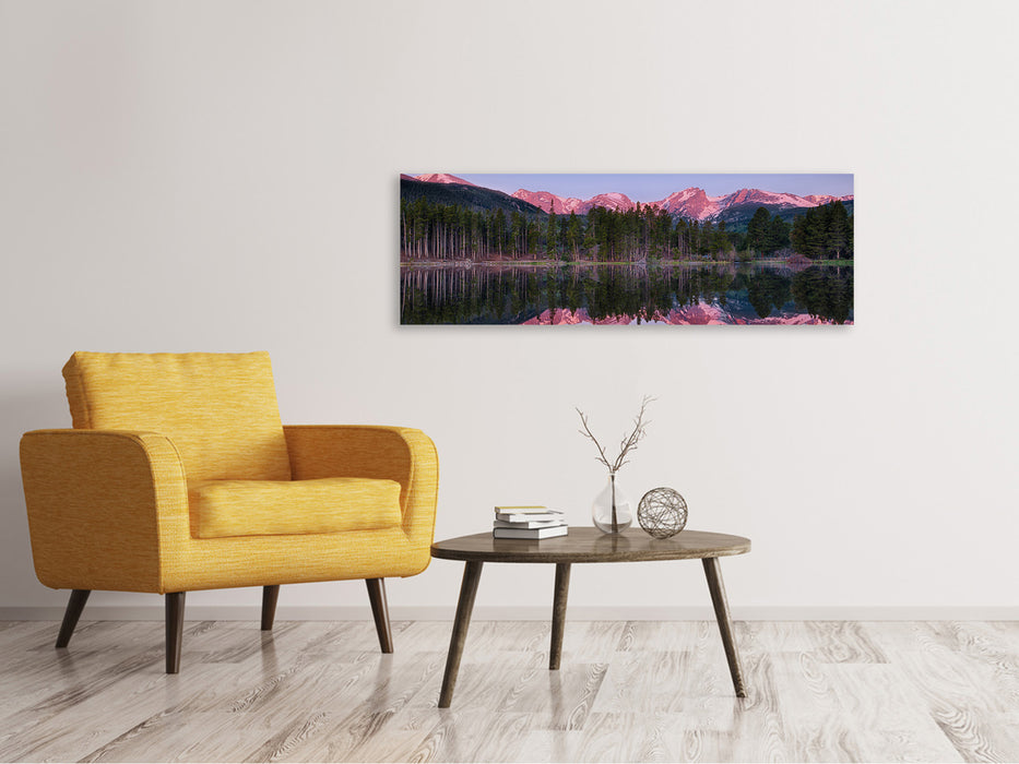 Leinwandbild Panorama Sprague Lake-Rocky Mountains