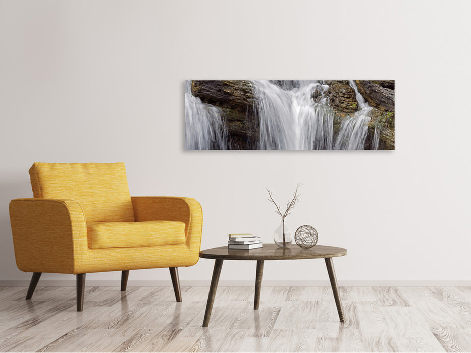 Leinwandbild Panorama Wasserfall XXL