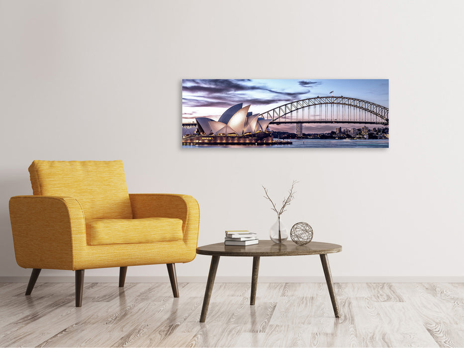 Leinwandbild Panorama Skyline Sydney Opera House