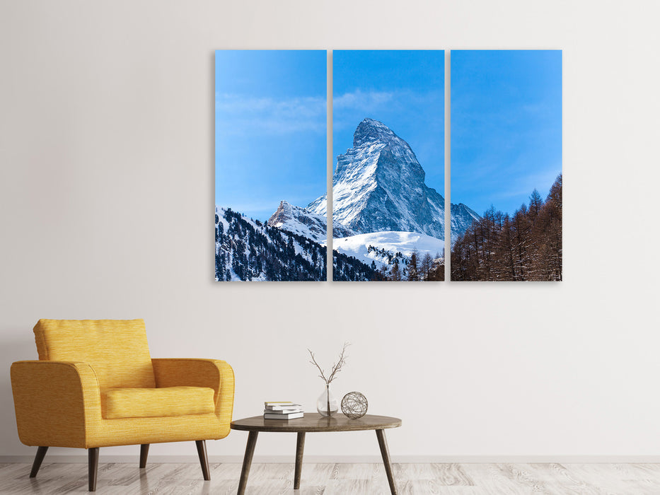 Leinwandbild 3-teilig Das majestätische Matterhorn