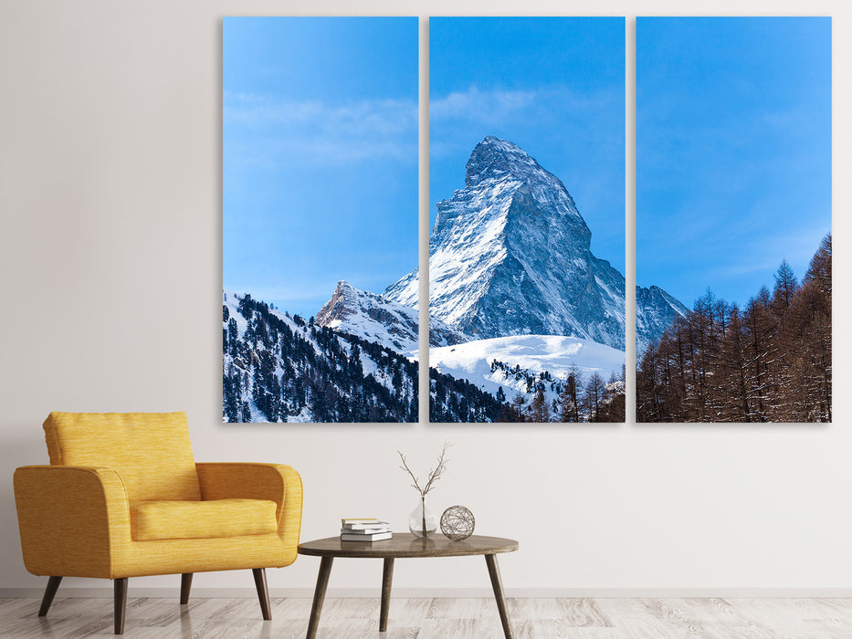 Leinwandbild 3-teilig Das majestätische Matterhorn