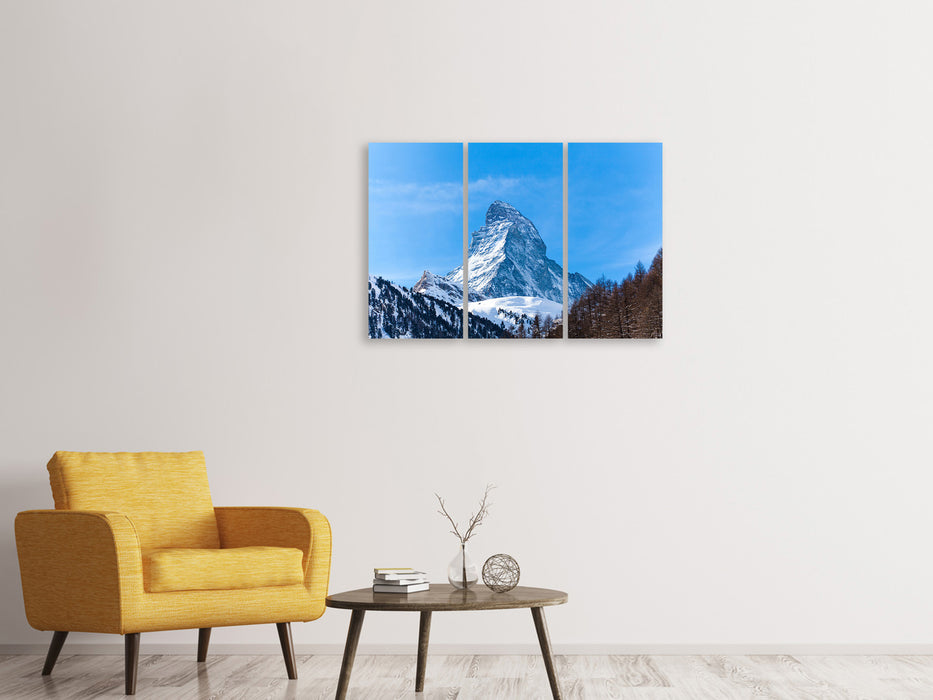 Leinwandbild 3-teilig Das majestätische Matterhorn