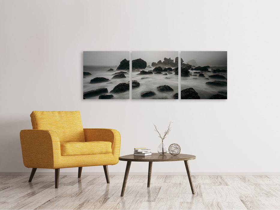 Panorama Leinwandbild 3-teilig Inspiration Meer