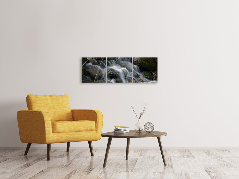 Panorama Leinwandbild 3-teilig Inspiration Wasserfall