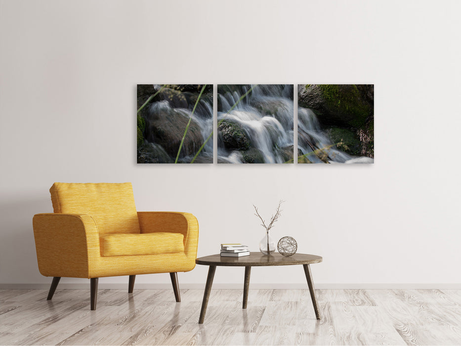 Panorama Leinwandbild 3-teilig Inspiration Wasserfall