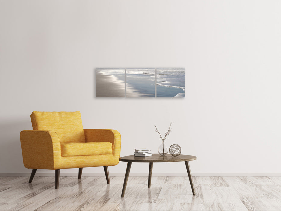 Panorama Leinwandbild 3-teilig Naturerlebnis Strand