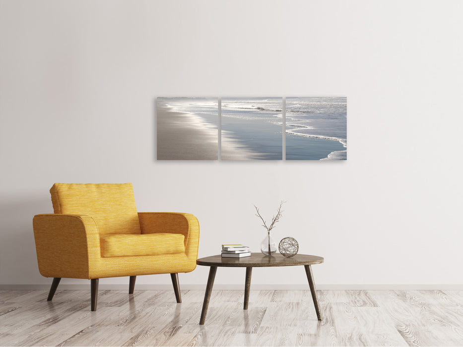 Panorama Leinwandbild 3-teilig Naturerlebnis Strand