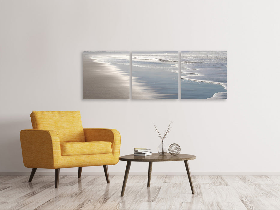 Panorama Leinwandbild 3-teilig Naturerlebnis Strand